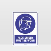 Custom Metal Sign,Mandatory Face Shield Must Be Worn Sign